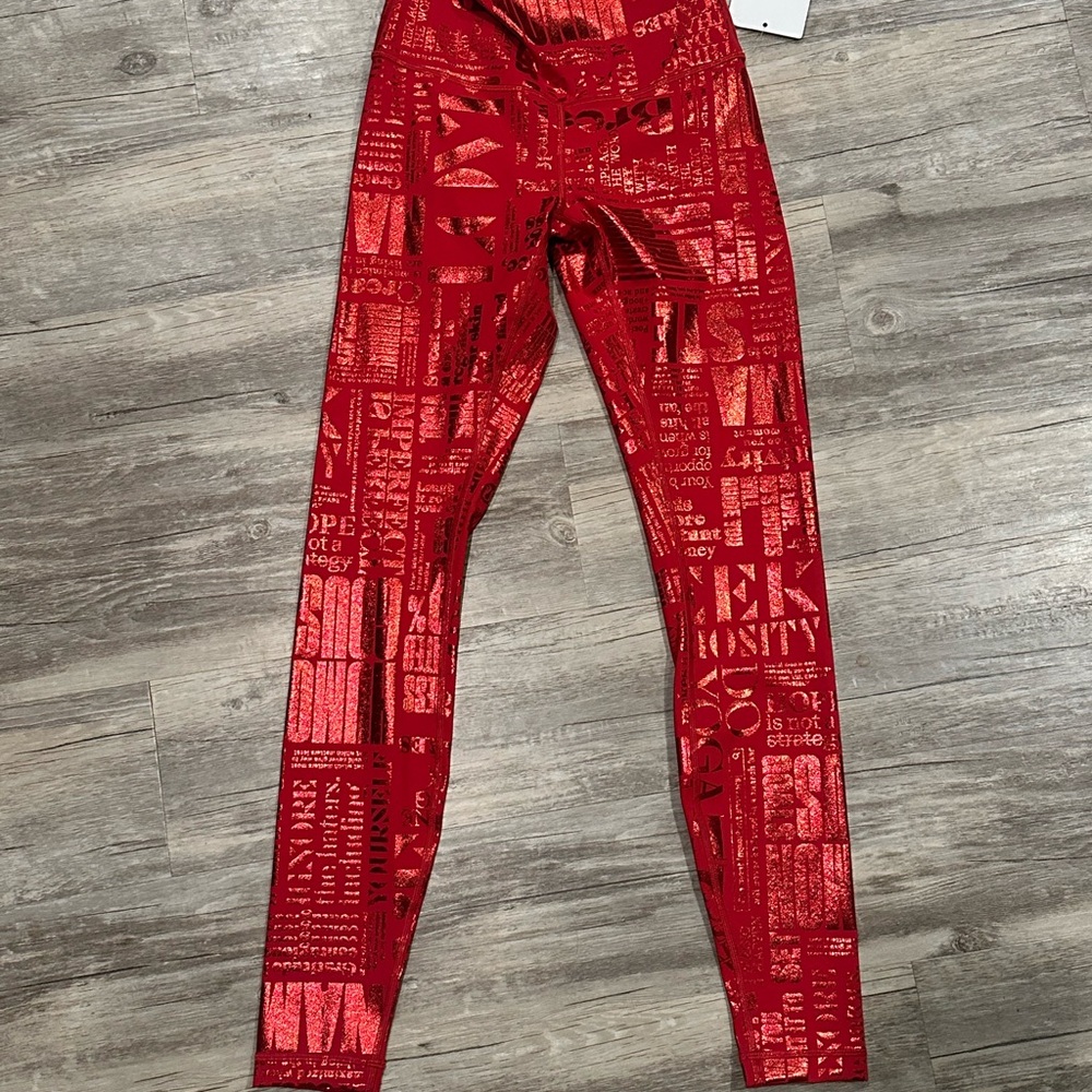 Red Graphic Leggings